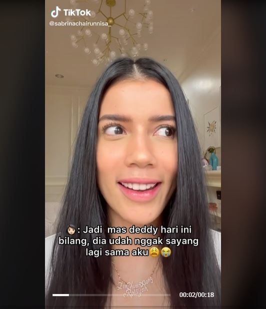 Curhat Sabrina Chairunnisa Tak Lagi Disayang Deddy Corbuzier (tiktok.com/@sabrinachairunnisa_)