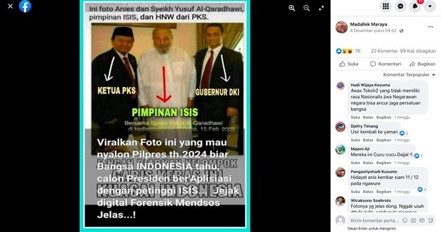 Cek Fakta Anies foto dengan petinggi ISIS 