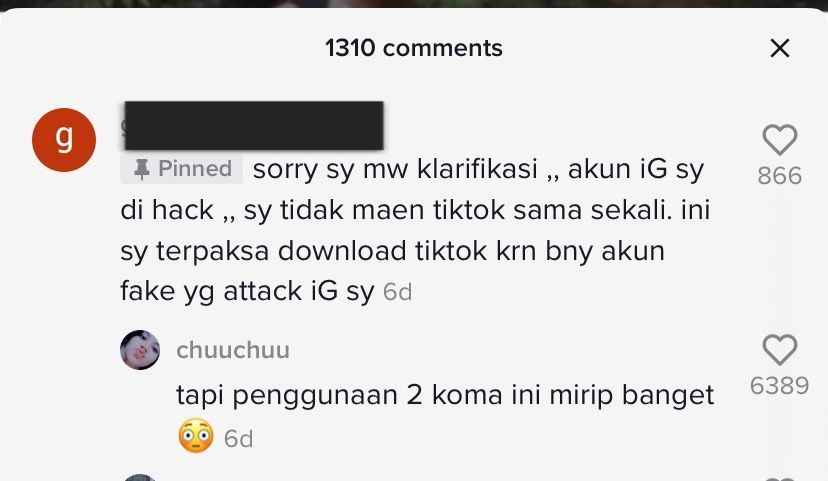 Komentar klarifikasi warganet (TikTok/middlekiddos)