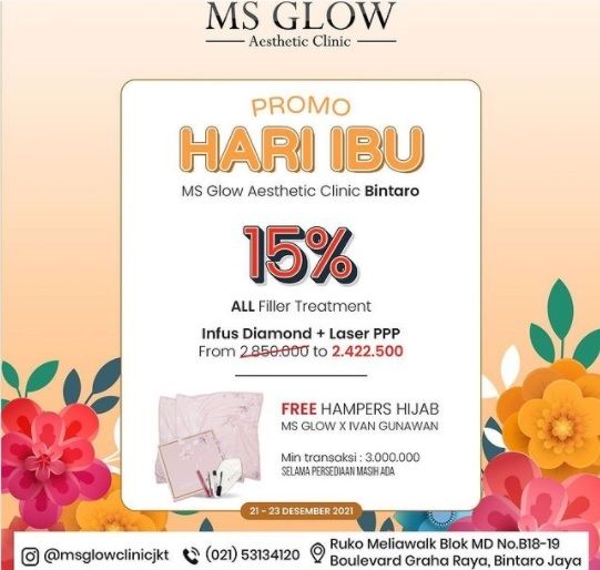 Promo Hari Ibu di MS Glow Clinic. (Instagram)