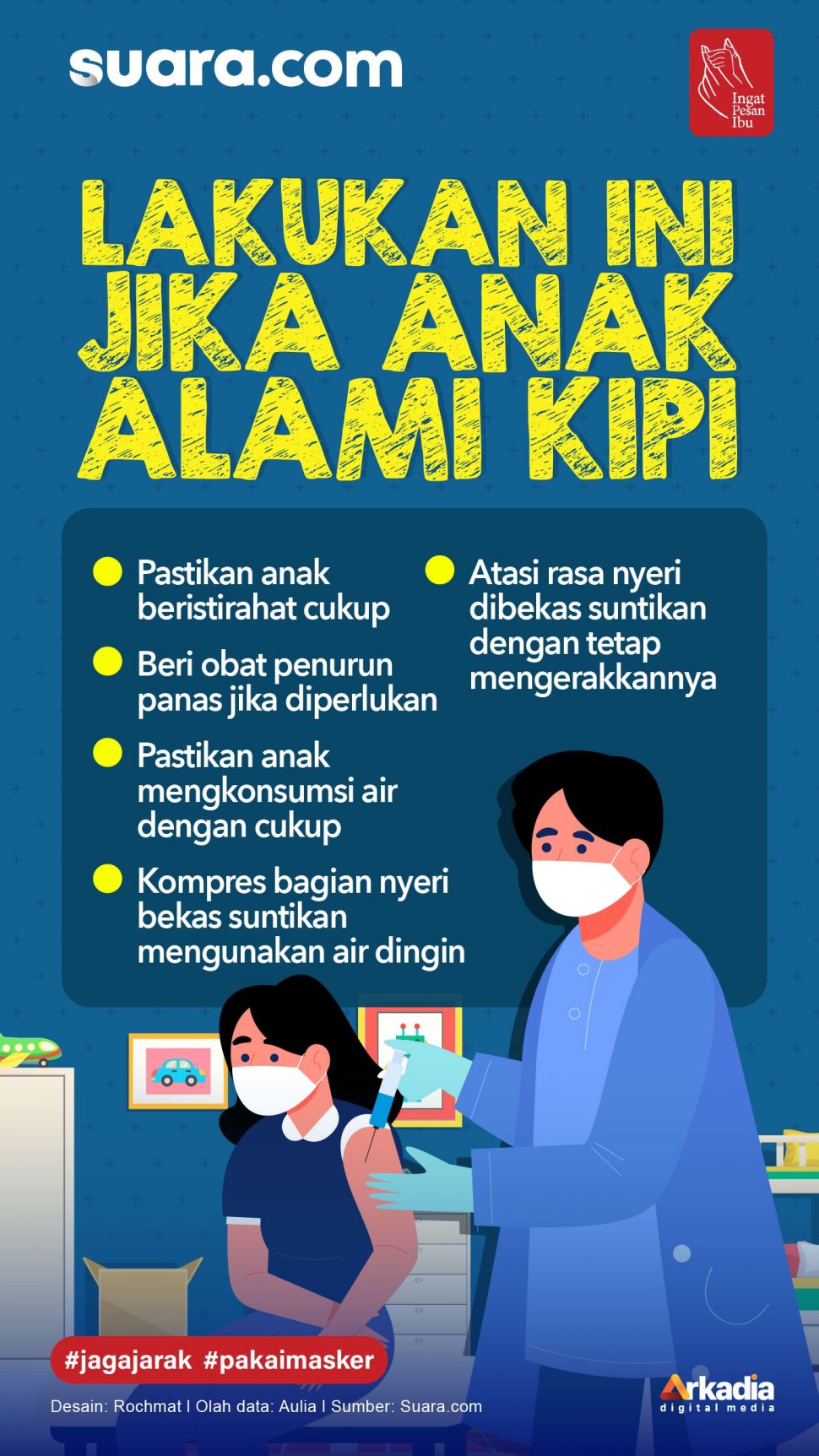 INFOGRAFIS: Lakukan Ini Jika Anak Alami KIPI