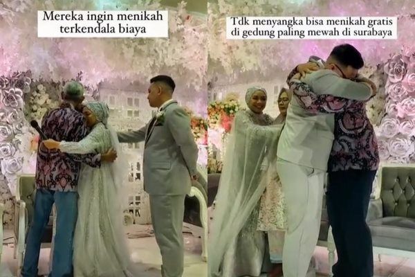 Viral Pasangan Diberi Paket Nikah Gratis Rp 1 Miliar. (TikTok)