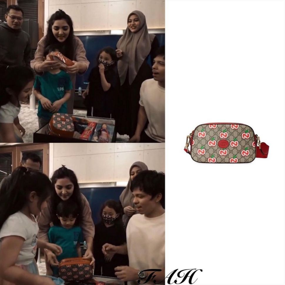 Arsya Hermansyah dapat hadiah tas Gucci dari Aurel Hermansyah dan Atta Halilintar. [Instargam]