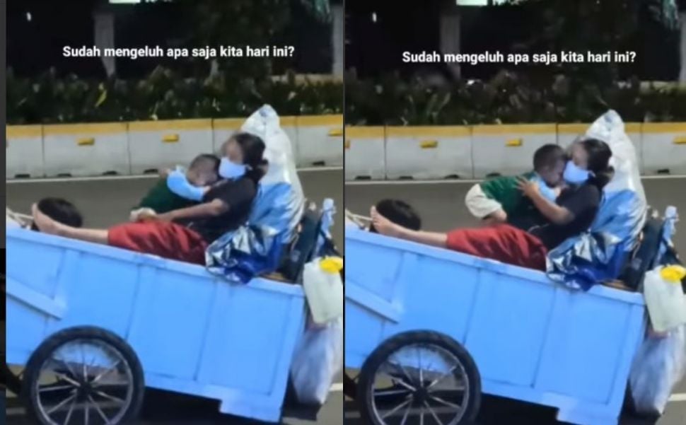 Potret ibu dan anak di gerobak (instagram.com/jakartaselatan24jam)