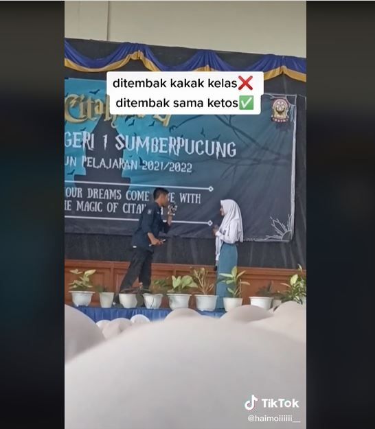 Viral Ketua OSIS Menyatakan Cinta di Acara Sekolah (tiktok.com/@haimoiiiiii__)