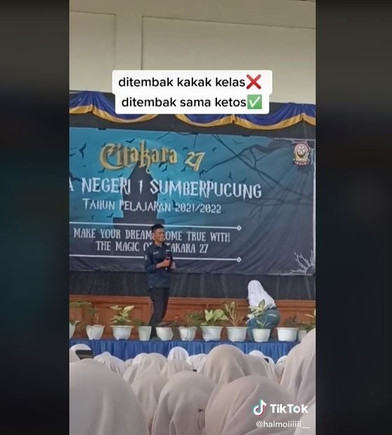 Viral Ketua OSIS Menyatakan Cinta di Acara Sekolah (tiktok.com/@haimoiiiiii__)