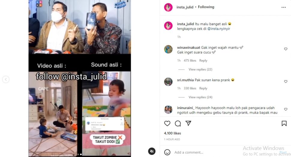 video Gala Sky Andriansyah yang viral [Instagram/@insta.julid]