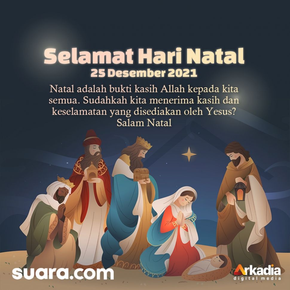 Kumpulan Kartu Ucapan Natal 2021 Bisa Download Gratis dari Suara.com (Suara.com)