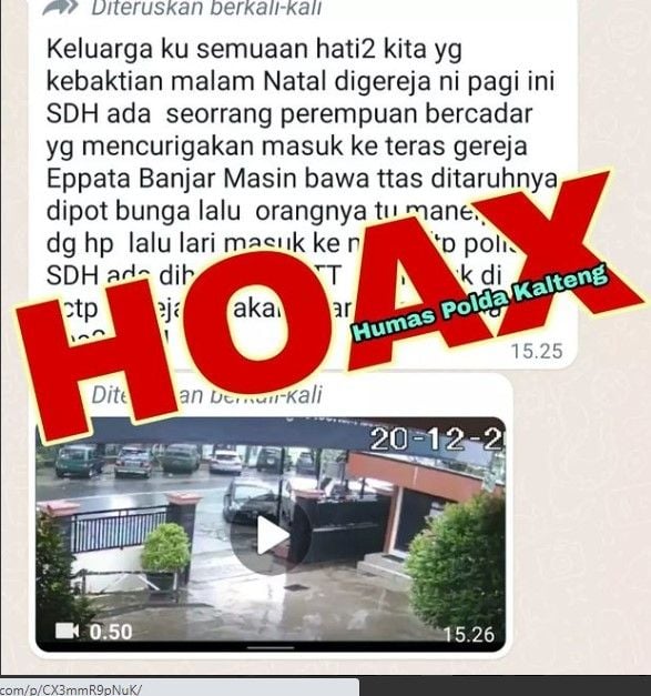 Beredar video perempuan di pagar gereja (instagram.com/humaspoldakalteng/)