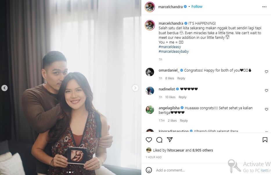 Marcel Chandrawinata dan sang istri (instagram.com)