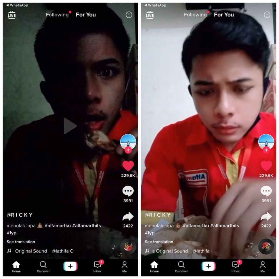 Pegawai minimarket dengar suara pengunjung dari toilet (TikTok/rickyazhari19)