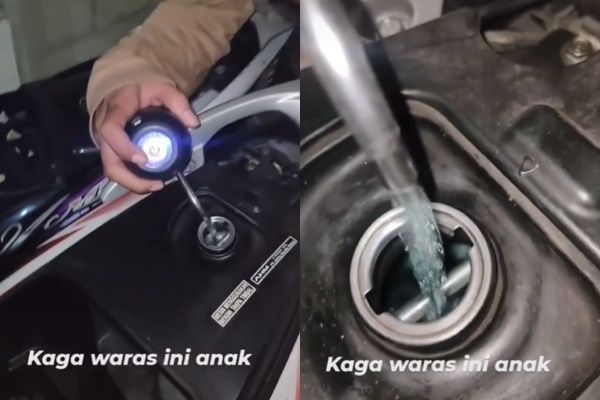 Viral Pria Sedot Bensin Motor Pakai Pompa Galon, Warganet Ramai Ingatkan Bahaya Ini (TikTok)