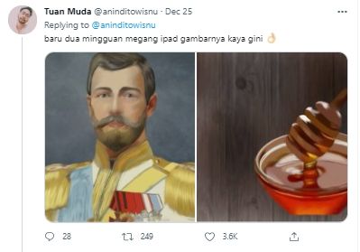 Hasil lukisan seorang OB yang baru menggambar digital hanya dalam waktu 2 minggu. (Twitter/aninditowisnu).