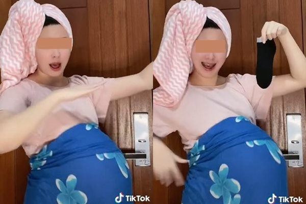 Viral Cewek Praktekkan Jika Kinan 'Layangan Putus' Main TikTok. (TikTok)