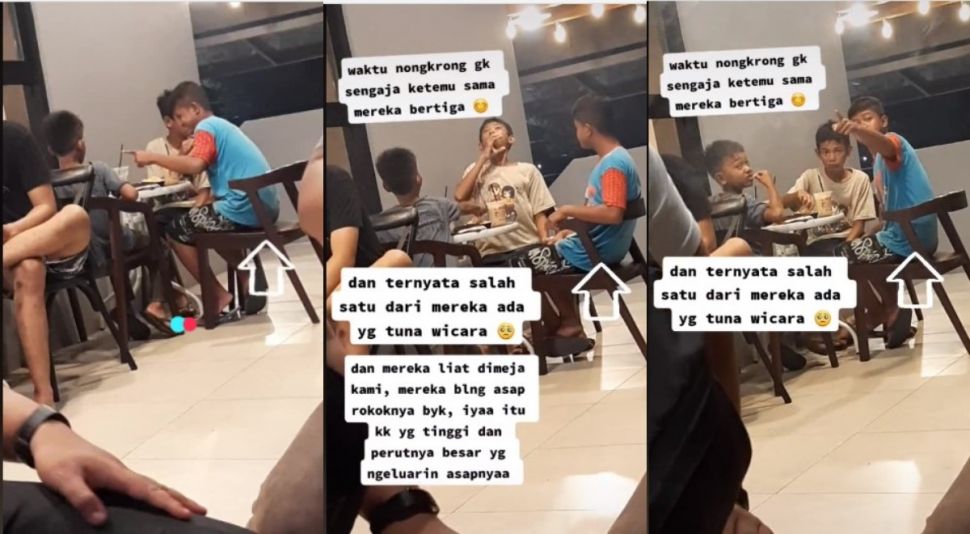 Persahabatan tiga bocah (tiktok.com/@yudantaraidanafrah)