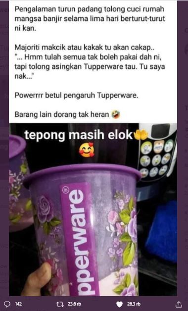 Ketahanan Tupperware (Twitter @Azfar_Az)