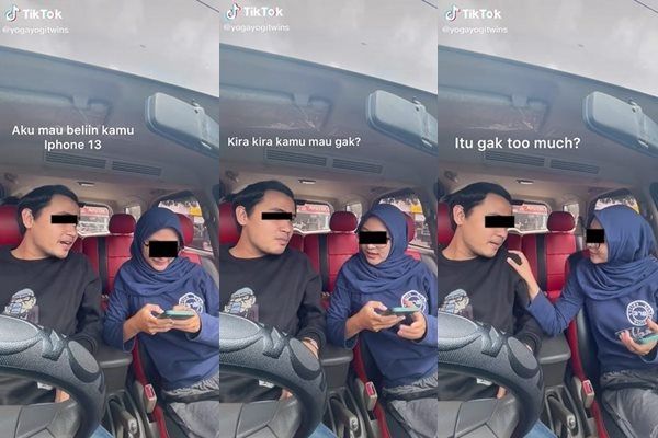 Viral Cowok Diamuk Teman Gegara Mau Belikan Pacar iPhone 13. (TikTok)