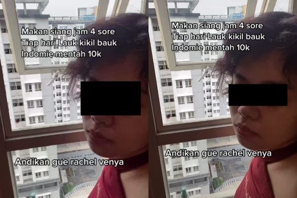 Viral Cewek Curhat Makan Kikil Tiap Hari di Wisma Atlet. (TikTok)