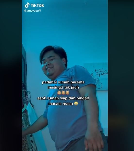 Viral Pria Belum Sehari Menikah, Sudah Merengek Kangen Orangtua (tiktok.com/@amyyusuff)