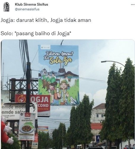 Baliho Solo di Jogja (twitter.com/sinemasisifus)