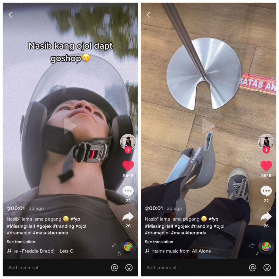 Driver ojol dapat orderan bra (TikTok/eridnurisandi)