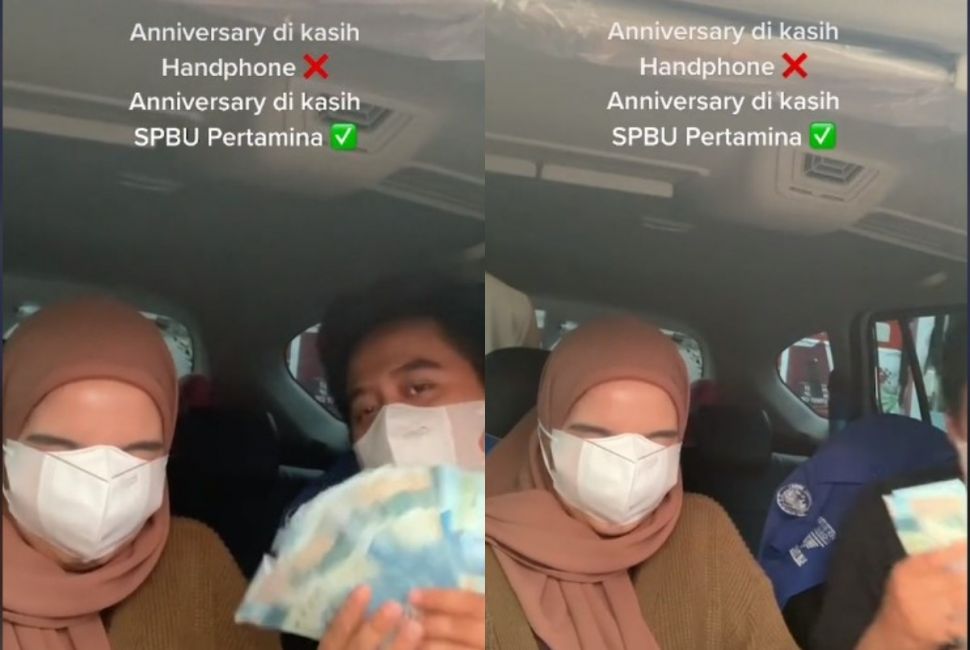 Anniv dapat SPBU (tiktok.com/@zahrayaa06)