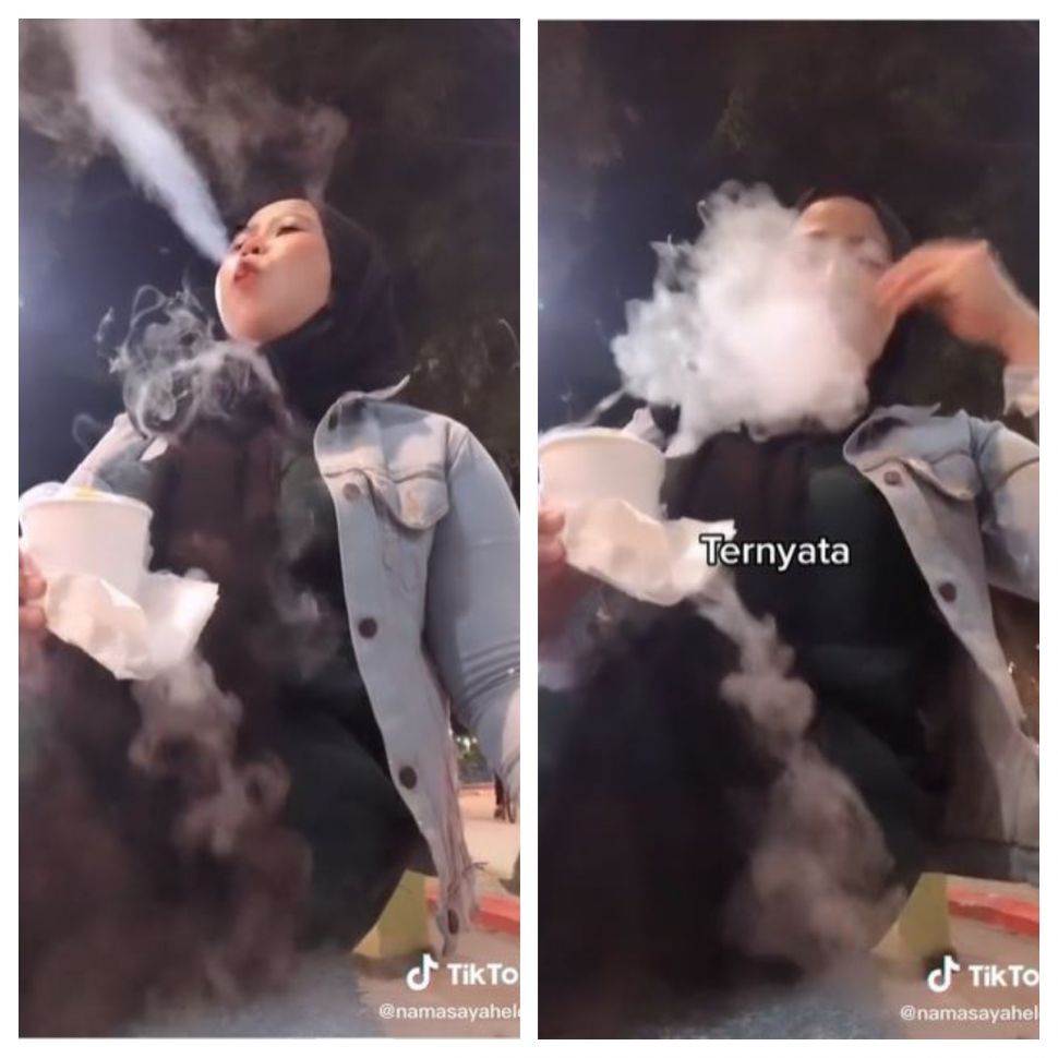 Trauma makan camilan nitrogen (TikTok @namasayahelda)