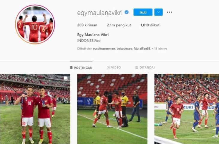 Egy Maulana Vikri, pemainTimnas Indonesia dengan followers terbanyak. (Instagram/@egymaulanavikri)