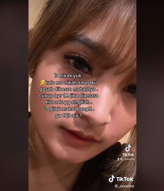 Viral Wanita Ajukan Syarat Menikah Ini, Bayar Denda 1 M Jika Selingkuh (tiktok.com/@_xxxxmia)