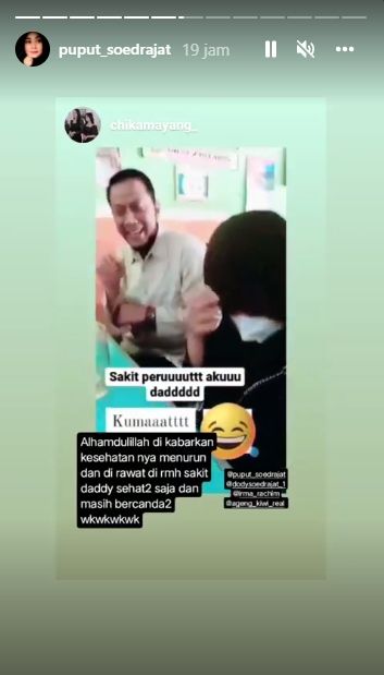 Doddy Sudrajat klarifikasi kesehatan [Instagram/@puput_soedrajat]