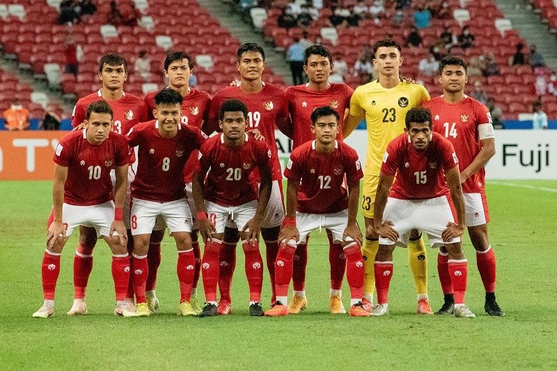 Starting eleven Timnas Indonesia di laga leg kedua final Piala AFF 2020 kontra Thailand. [ANTARA FOTO/Flona Hakim]