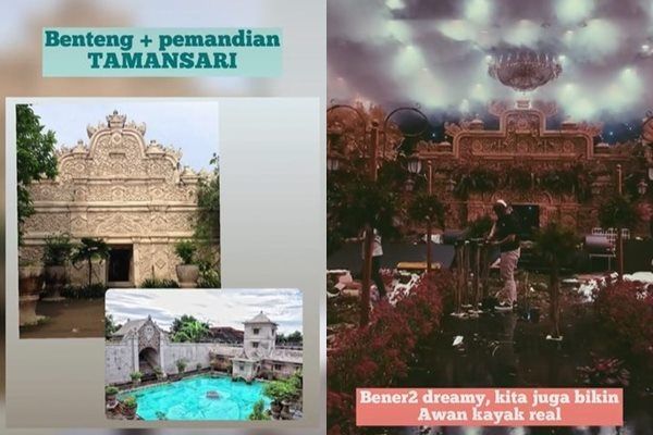 Viral Dekorasi Pernikahan Keluarga Cendana Minta 'Tamansari' Dipindah ke Gedung. (TikTok)