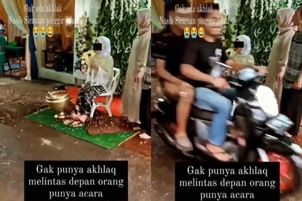 Viral Pemotor Dihujat Gegara Melintas di Tengah Siraman, Publik: Wajar Itu Jalan Umum! (TikTok)