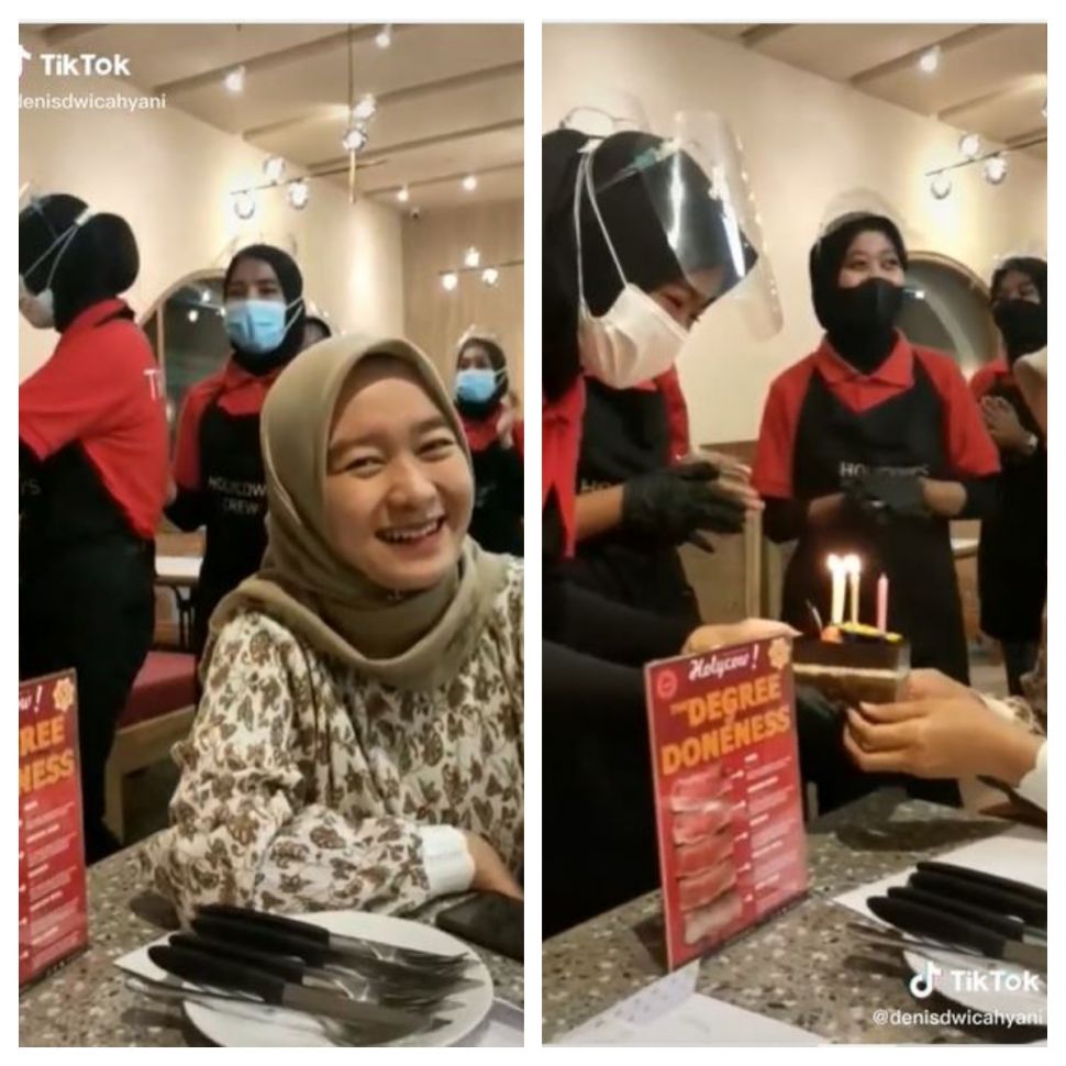 Kejutan ulang tahun salah orang (TikTok @denisdwicahyani)