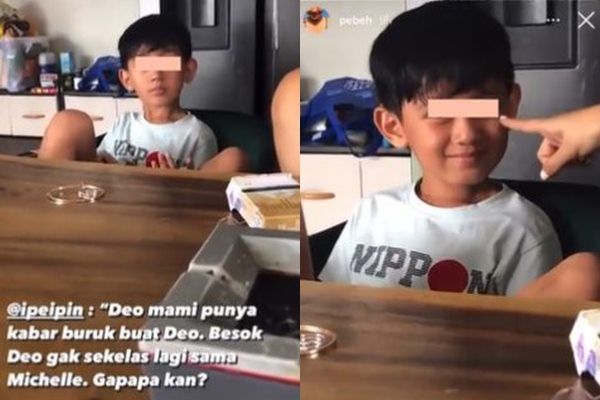 Viral Ekspresi Bocah Ini Disorot Setelah Dapat Kabar Buruk Soal Teman Cewek Sekelasnya. (Twitter/@opentillsunrise)