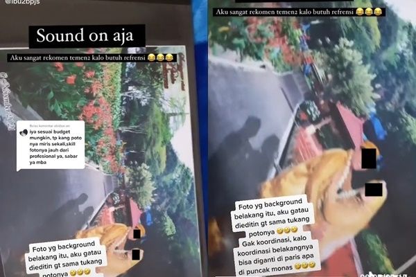 Pria Banting Album Foto Nikah Gegara Editan Latar Jadi Kocak (TikTok)