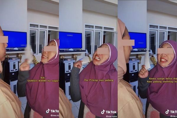 Viral Anak Didamprat Emak Dalam Parodi Layangan Putus Versi Yatim. (TikTok)