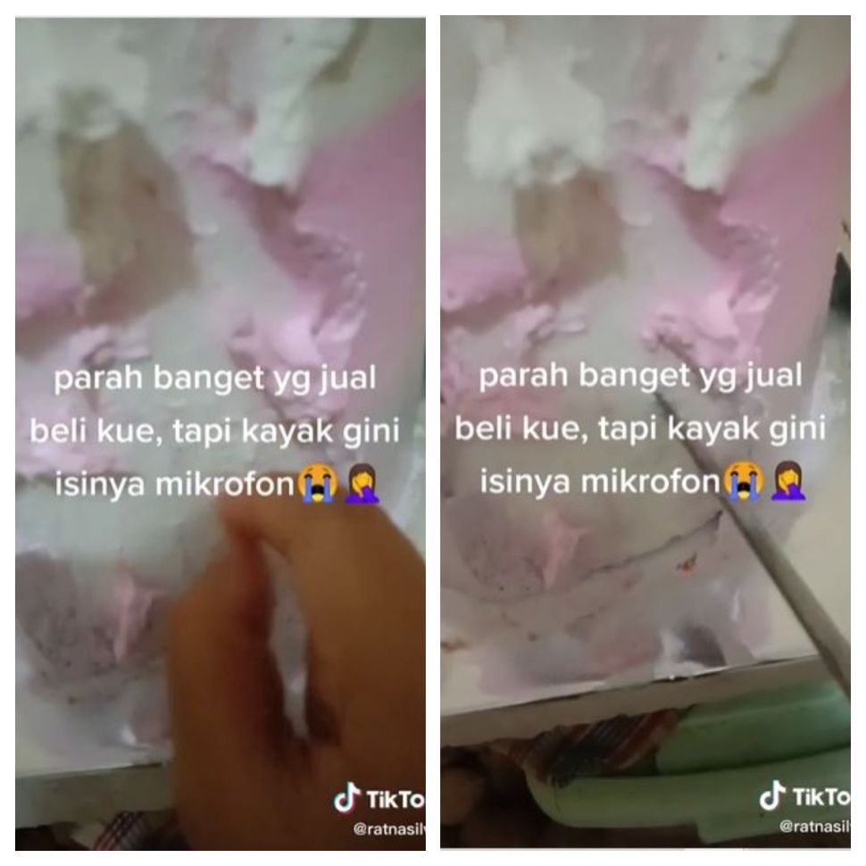 Kue isi styrofoam (TikTok @ratnasilvi1)