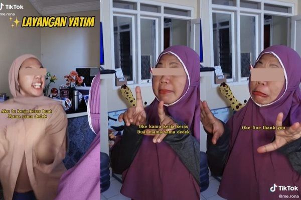 Viral Anak Didamprat Emak Dalam Parodi Layangan Putus Versi Yatim. (TikTok)