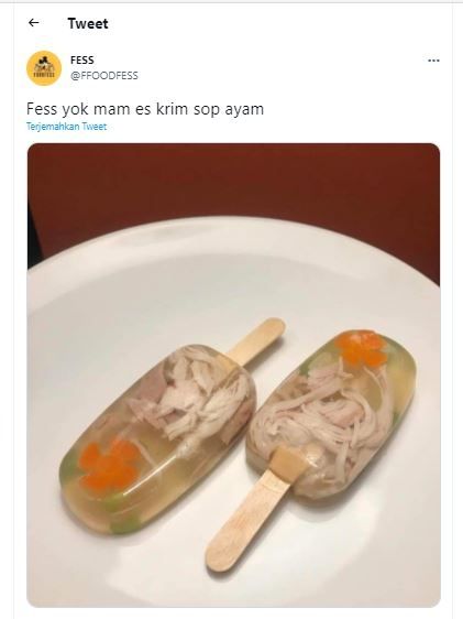 Es krim sop ayam (TikTok @FFOODFESS)