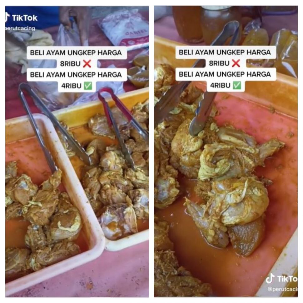 Lauk ayam Rp4.000 (TikTok @perutcacing)