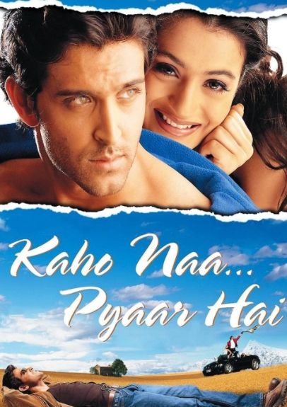 Poster film Kaho Naa... Pyaar Hai yang dibintangi Hrithik Roshan dan Amisha Patel.