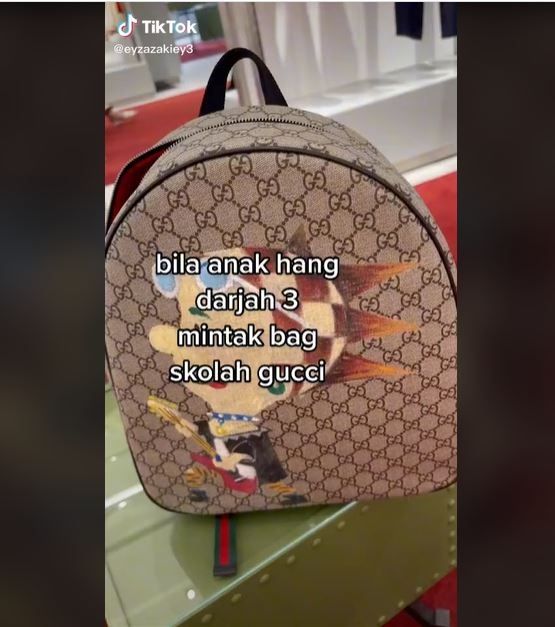 Anak Laki-laki 9 Tahun Minta Dibelikan Tas Sekolah Gucci (tiktok.com/@eyzazakiey3)