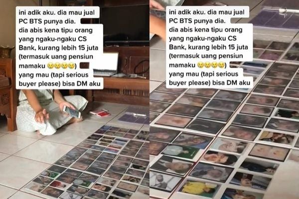 Viral Adik Jual Seluruh Photocard BTS. (TikTok)