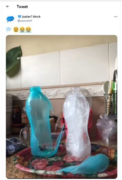 Tupperware hancur (TikTok @convomf)