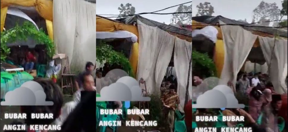 Hajatan hujan angin (tiktok.com/@tayo_3_net)