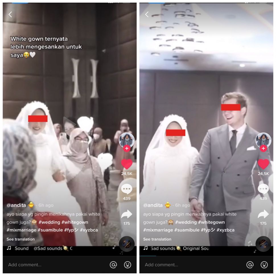 Gagal pakai adat Jawa, pernikahan wanita justru banjir pujian (TikTok/anditahp)