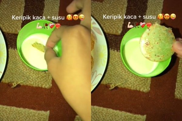 Viral Cewek Makan Keripik Dicelup Minuman Ini (TikTok)