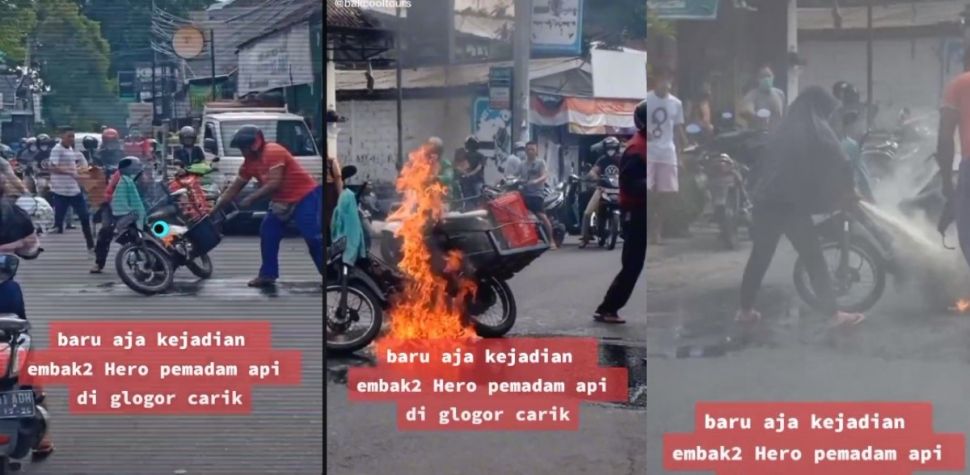 Perempuan padamka api (tiktok.com/@balicooltours)