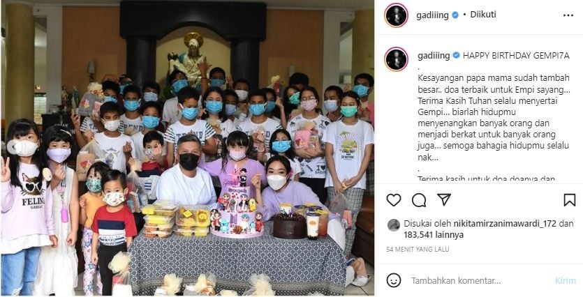 Ulang tahun Gempi (instagram.com)